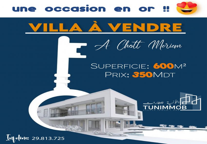A #vendre une #villa à rénover à chott meriem