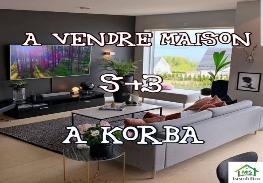 Une maison S+3 à vendre à Korba 51355351