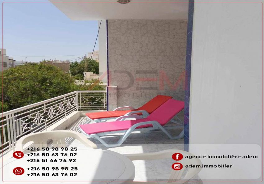 Location : Etage de villa S3 bien meublé Sousse