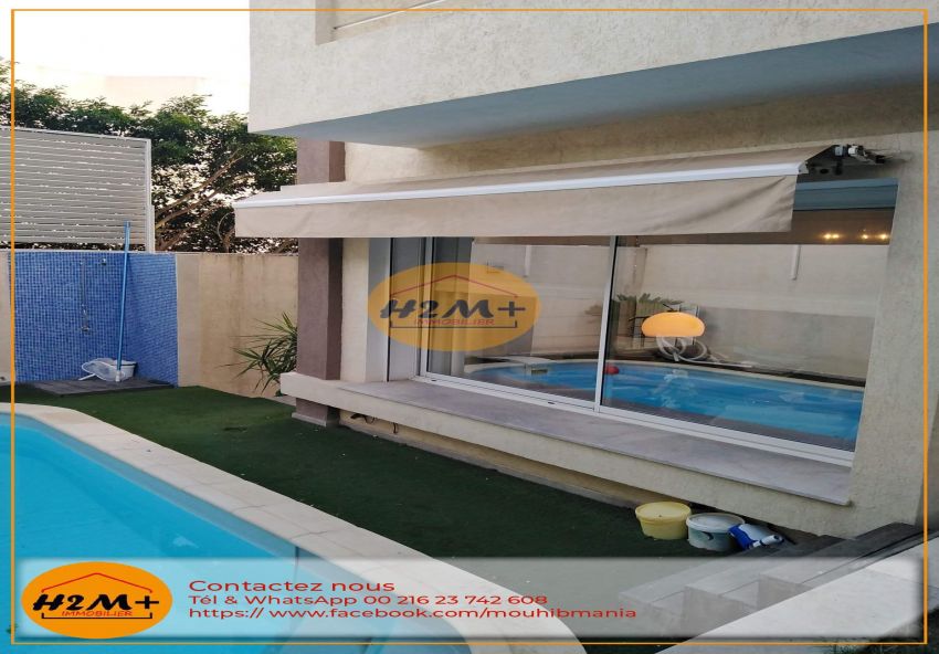 vente villa S5 Bardo avec jardin & piscine
