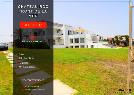 villa à À Louer à MAHDIA - château front de mer Rdc