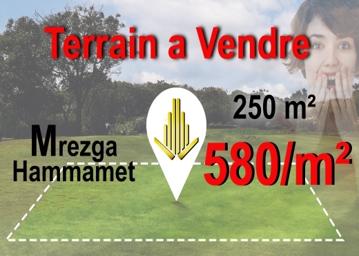 A vendre terrain à Mrezga Hamammet