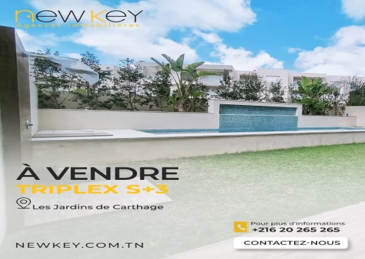 A vendre Triplex S3 Piscine Jardin
