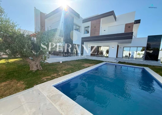 villa à À Louer à NABEUL - Vente Villa el Gamar S+4
