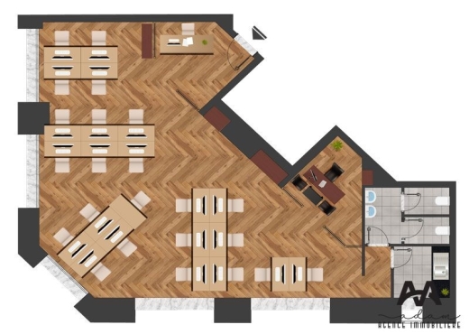 Open Space – 193 m² – Centre-Ville