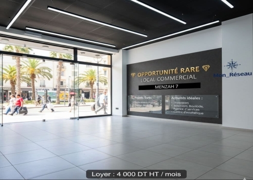 📍MENZAH 7  : LOCAL COMMERCIAL À LOUER