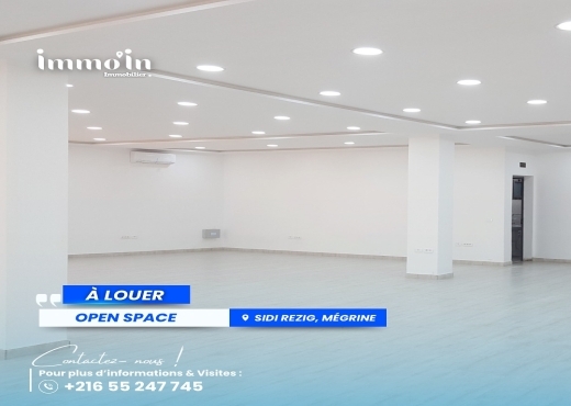 📢 À LOUER – Open Space 221 m² à Sidi Rezig 🏢