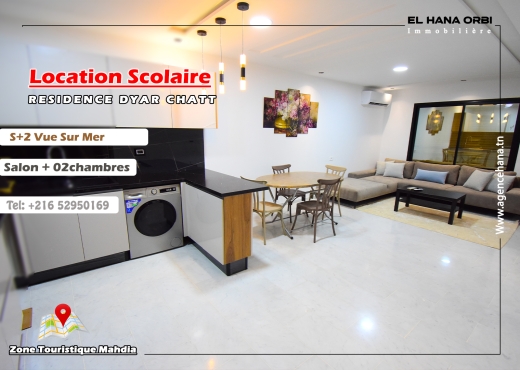 a louer s+2 vue mer avec parking