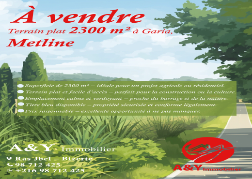 Terrain 2300 m² à vendre 🌿