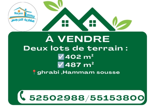 2 terrains à vendre