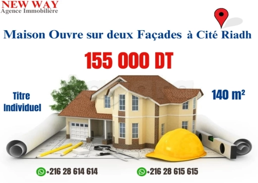 Maison à Cité Riadh Ouvre sur deux