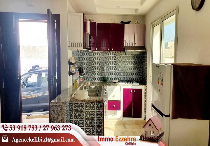 un appartement avec jardin à #Ezzahra_kelibia, à150 m de la plage de  #Ezzahra,