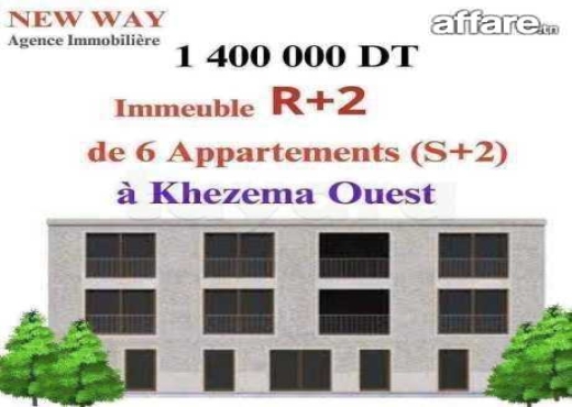 Immeuble de 6 Appartements (S+2) à