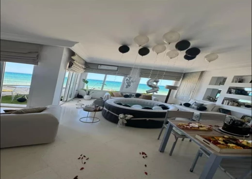 Appartement à À Louer à SOUSSE - ❤Appartement S+1 Coup de Cœur Avec vue mer En Location À Hammam Sousse