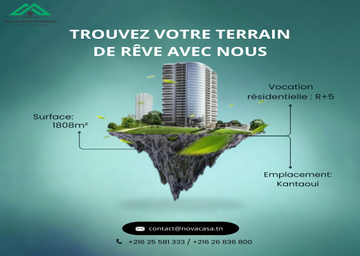 Terrain 1808 m² à Kantaoui