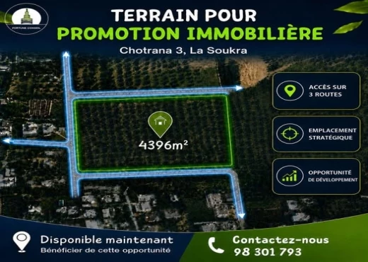 terrain à À Vendre à ARIANA - A vendre Un Terrain pour promotion Immobilière