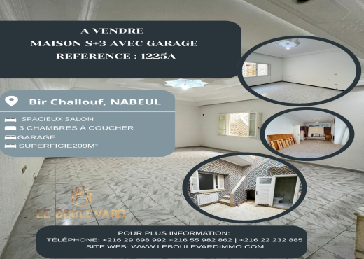 A vendre maison à Nabeul