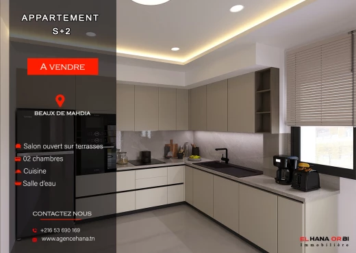 Appartement à À Vendre à MAHDIA - À vendre S+2 de luxe sur plan