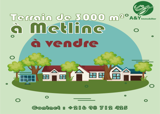Terrain de 3000 m² à Metline