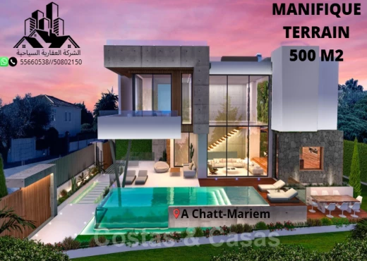 terrain à À Vendre à SOUSSE - Magnifique terrain 500 m² et 600m²