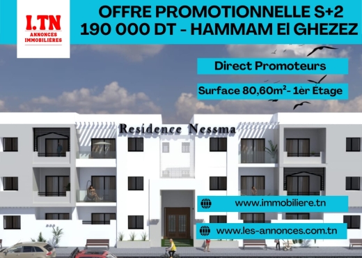 A Vendre S+2 Neuf Hammam El Gheze