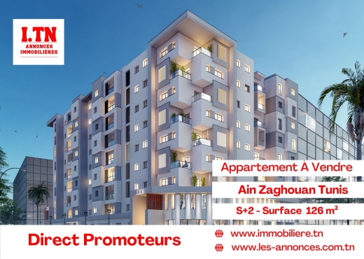 A Vendre Appart S+2  Ain Zaghouan