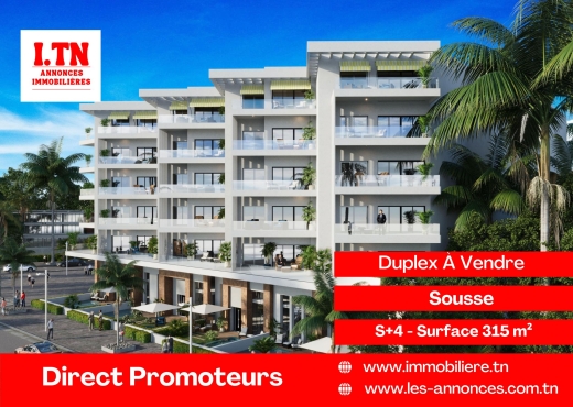 DUPLEX S+4 DIRECT PROMOTEUR SOUSSE