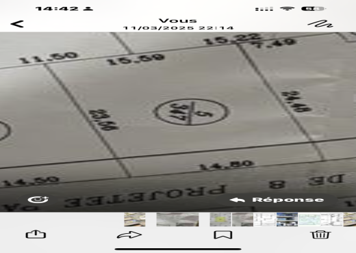 347m2 constructible titré à hergla