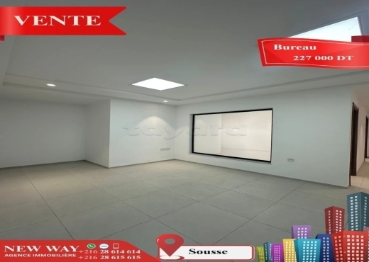 Bureau (A+2) à Sousse avec Place de Parking