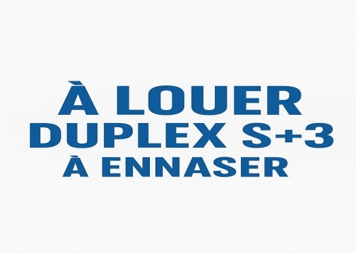 À louer un duplex S+3 à Ennaser