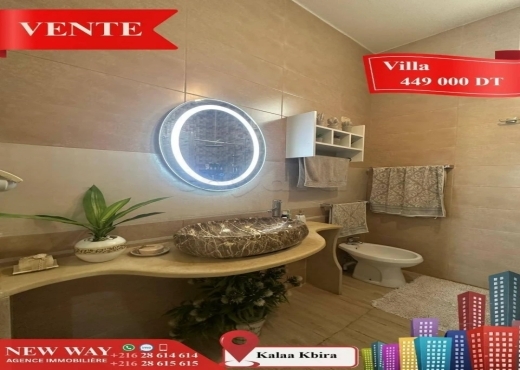 Villa à Kalaa Kbira , dans un quartier résidentiel