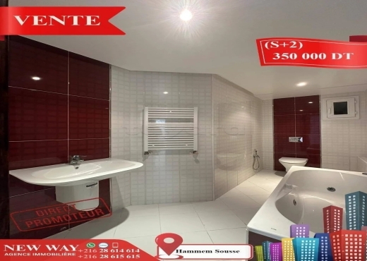 (S+2) Direct Promoteur à Hammem Sousse, Prés de la