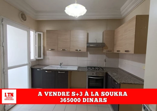 Appartement À Vendre à ARIANA - A Vendre Appart S+3 La Soukra - Immobiliere.tn