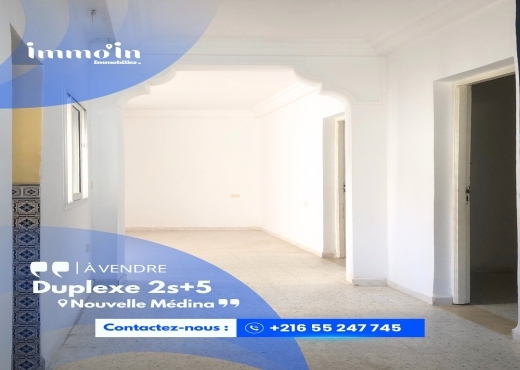 À VENDRE – Maison Duplexe 2S+5 à Médina Jadida