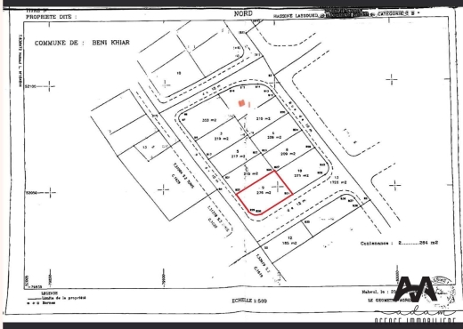 Terrain de 276m² à Beni Khiar