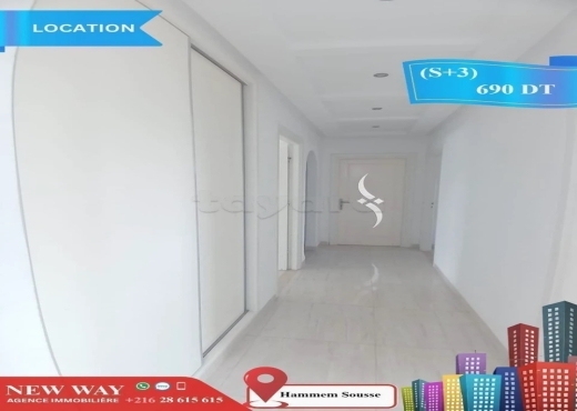 (S+3) à Hammem Sousse Prés Mosqué El Sahaba