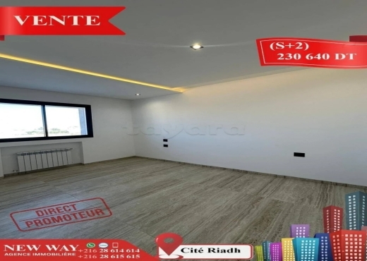 (S+2) Directe Promoteur à Cité Riadh Sousse