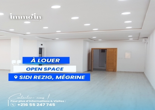 📢 À LOUER – Open Space 221 m² à Sidi Rezig 🏢