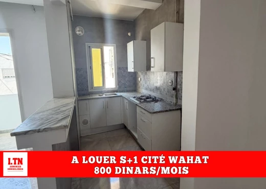 Appartement À Louer à TUNIS - A louer Appartement S+1 Cité Wahat - Immobiliere.tn