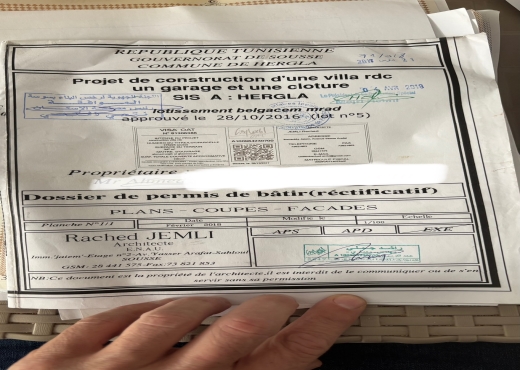 347m2 constructible titré à hergla