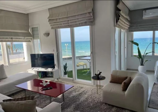 Appartement À Louer à SOUSSE - ❤Appartement S+1 Coup de Cœur Avec vue mer En Location À Hammam Sousse - Immobiliere.tn
