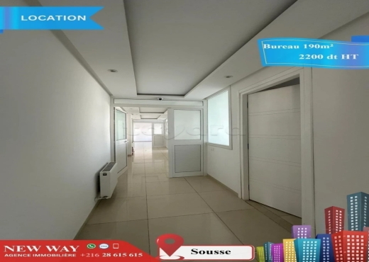 Bureau de 190 m² à Sousse