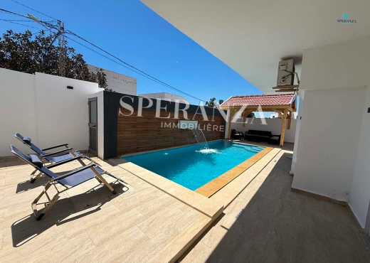 villa À Louer à NABEUL - Vacances villa jaurie S+4 - Immobiliere.tn