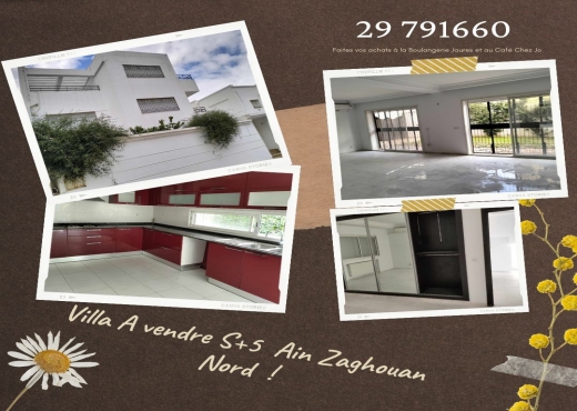 Villa  S+5   Ain Zaghouan Nord