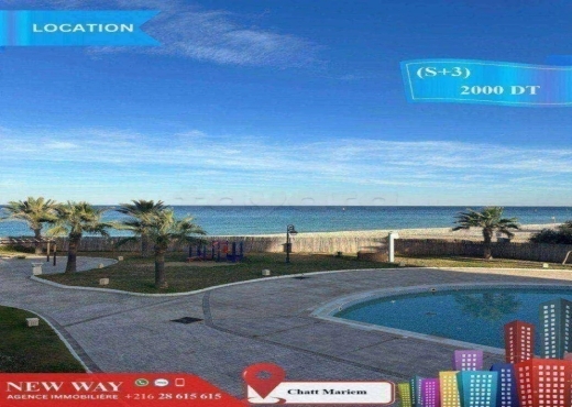 (S+3) Meublé front de mer à Chatt Mariem