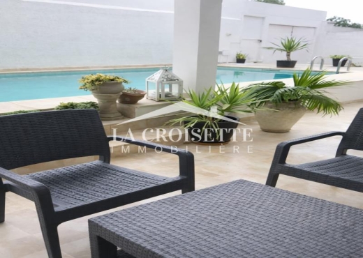 rez de chaussée À Louer à TUNIS - s3 avec piscine à Gammarth Mdl0033 - Immobiliere.tn
