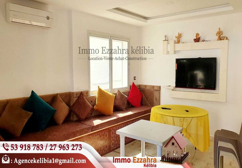 un appartement avec jardin à #Ezzahra_kelibia, à150 m de la plage de  #Ezzahra,