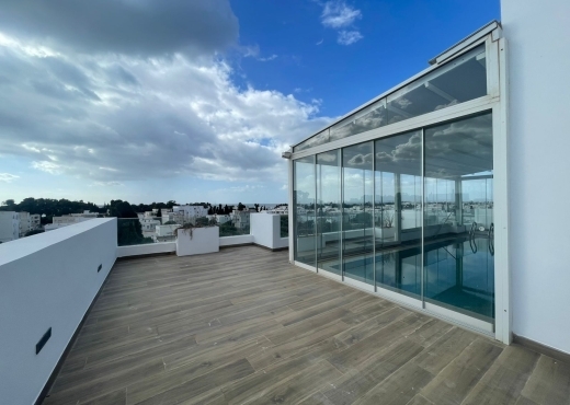 A louer a l’année à hammamet un penthouse s+2 avec