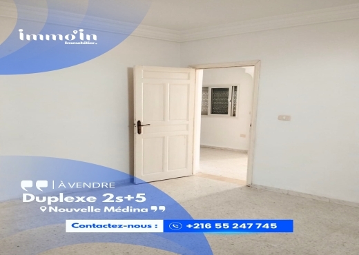 À VENDRE – Maison Duplexe 2S+5 à Médina Jadida
