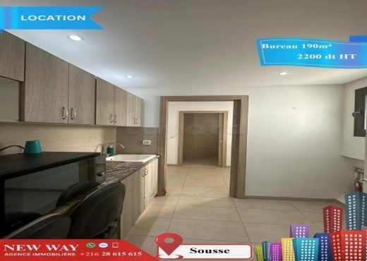 Bureau de 190 m² à Sousse